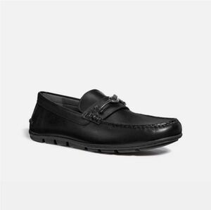 Coach Men's Black Leather Loafers